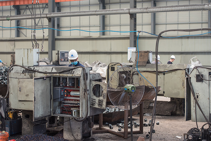 张掖网架配件-锥头加工车间