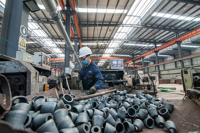 张掖网架配件-锥头加工车间